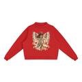 Jubiloré "Powers" Essential Fleece Mock-Neck Crew Sweatshirt