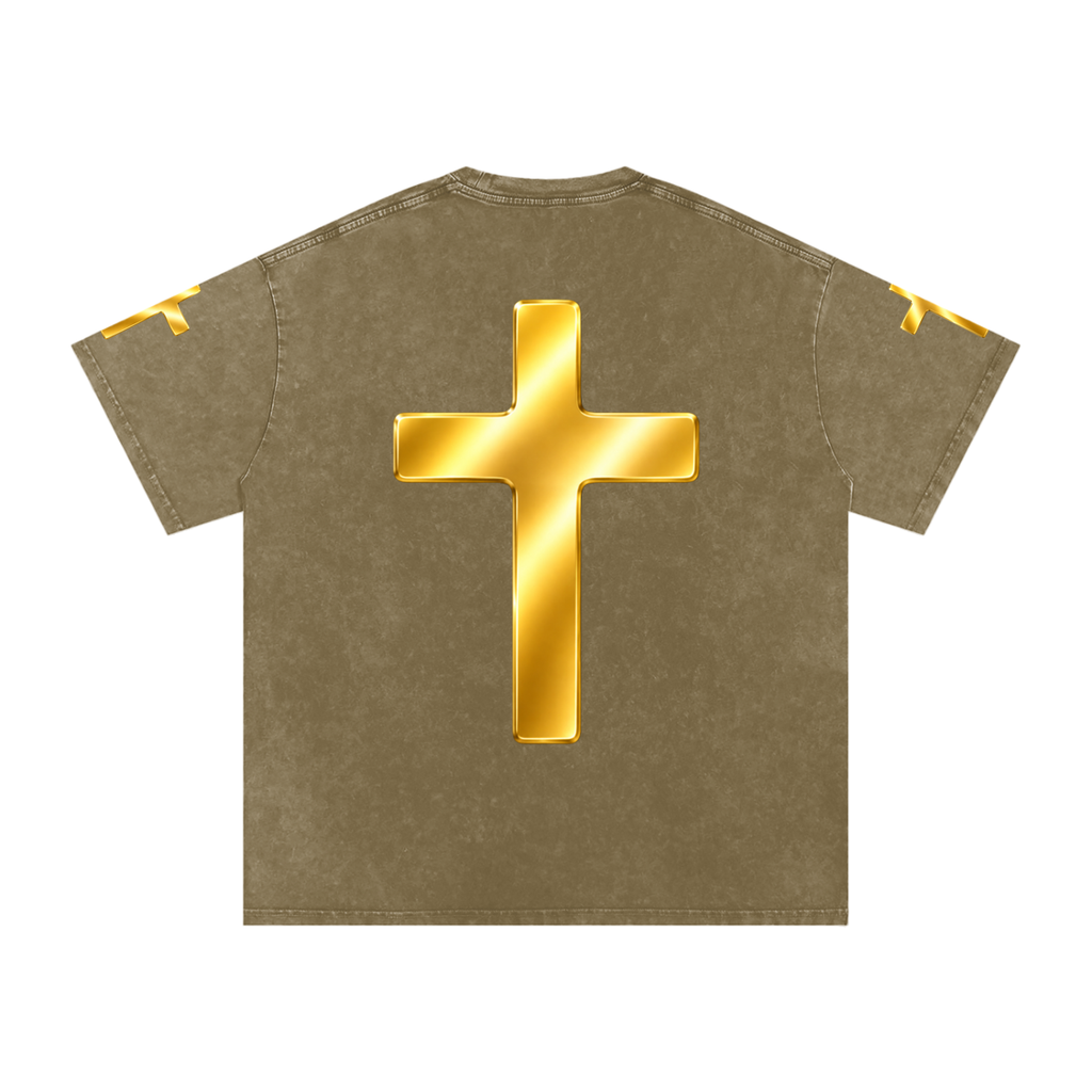 Jubilore "Jesus Is LORD" Snow Washed Oversized Cotton T-Shirt