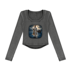 Jubilore "Jesus Walks On Water" Women’s Vintage Wash Crop T-Shirt