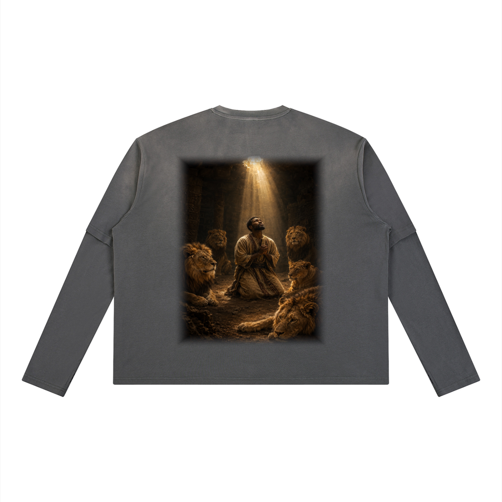 Jubilore "Daniel" Unisex Vintage Wash Layered T-Shirt