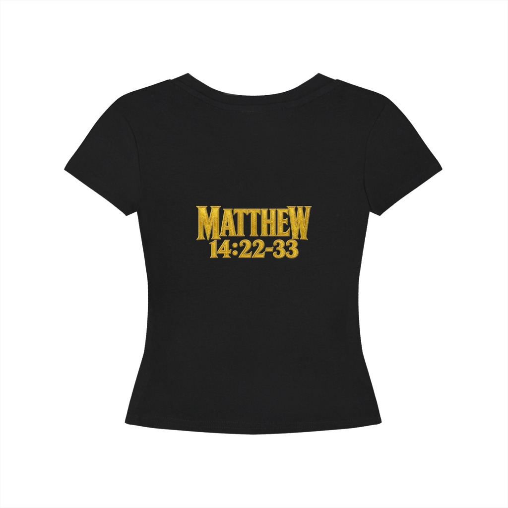 Jubiloré "Jesus Walks On Water" Women's Longline Slim-Fit T-Shirt