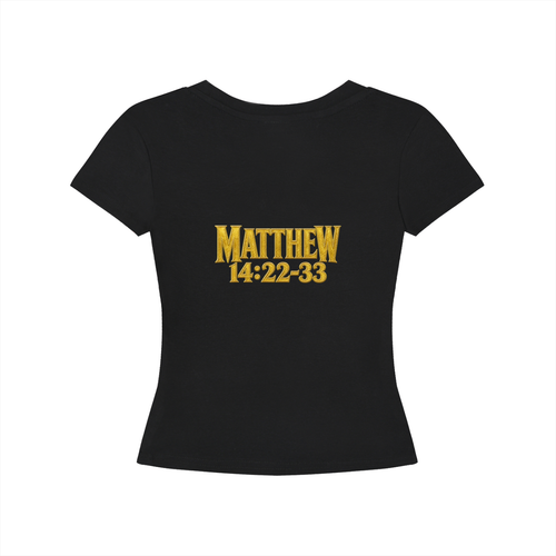 Jubiloré "Jesus Walks On Water" Women's Longline Slim-Fit T-Shirt