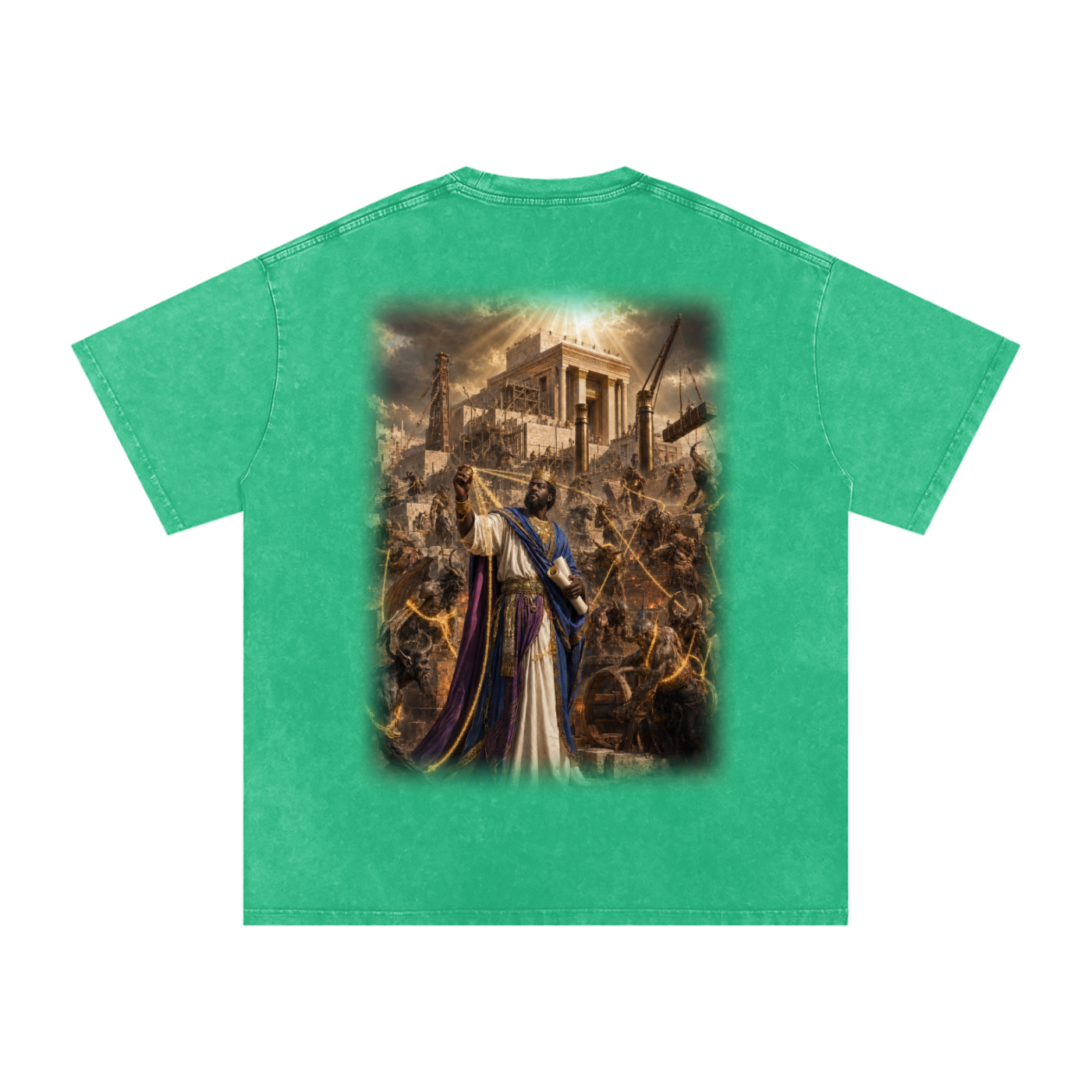 Jubilore “Solomon” Snow Washed Oversized Cotton T-Shirt