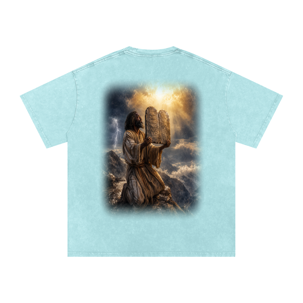 Jubilore “Moses” Snow Washed Oversized Cotton T-Shirt