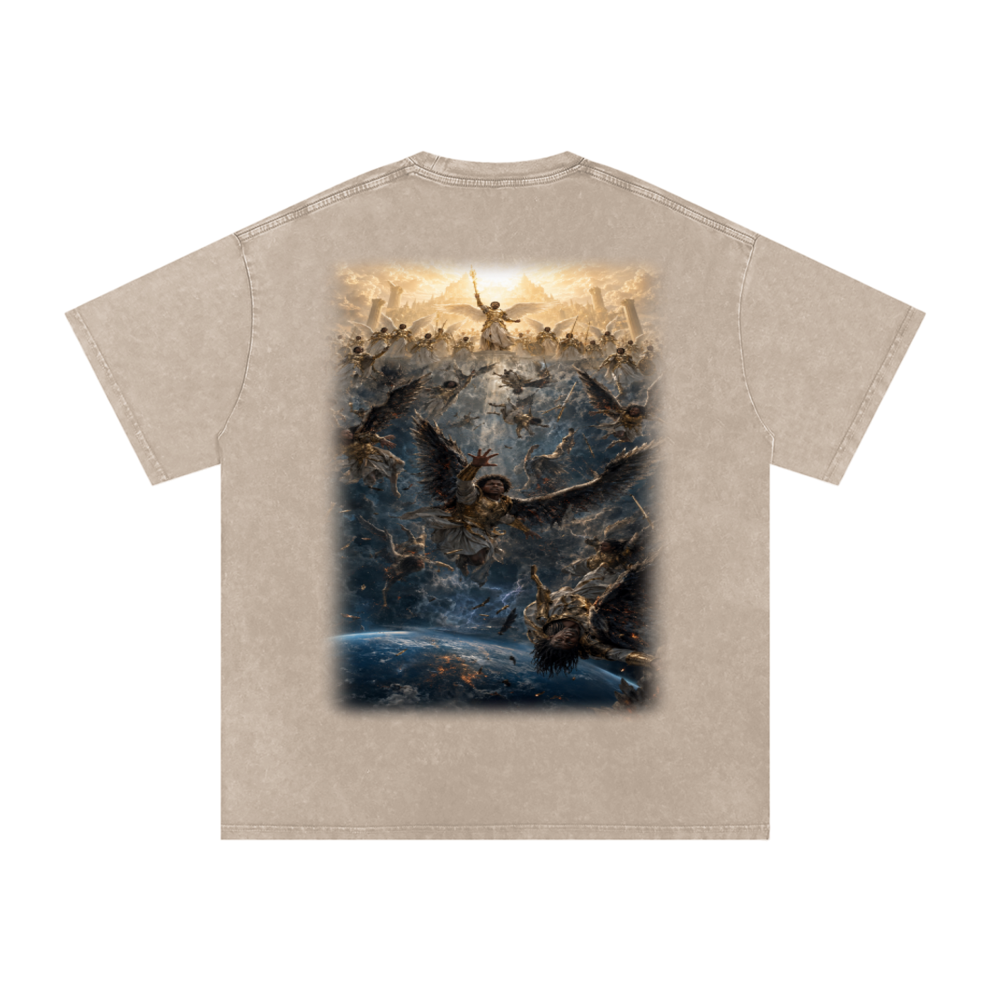 Jubilore "Three Wise Men" Snow Washed Oversized Cotton T-Shirt