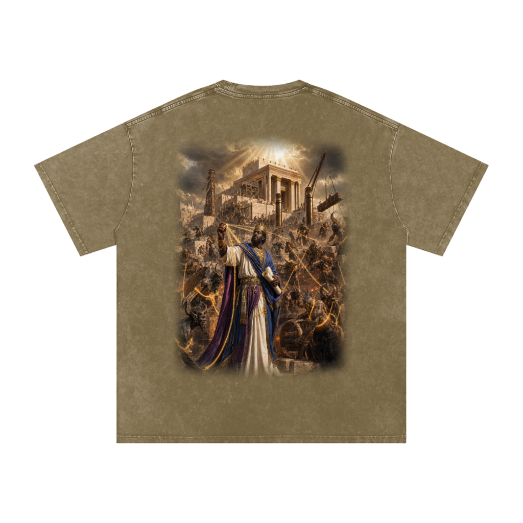 Jubilore “Solomon” Snow Washed Oversized Cotton T-Shirt