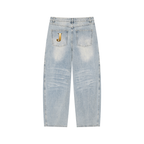 Jubilore Men’s Enzyme Wash Wide Leg Jeans