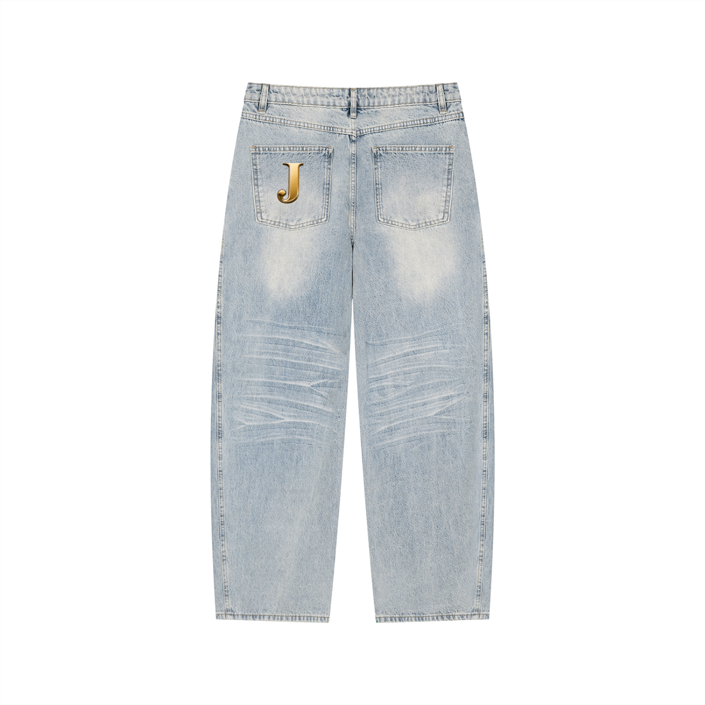 Jubilore Men’s Enzyme Wash Wide Leg Jeans