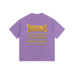 Jubilore Thrones Vintage Washed Oversized Cotton T-Shirt
