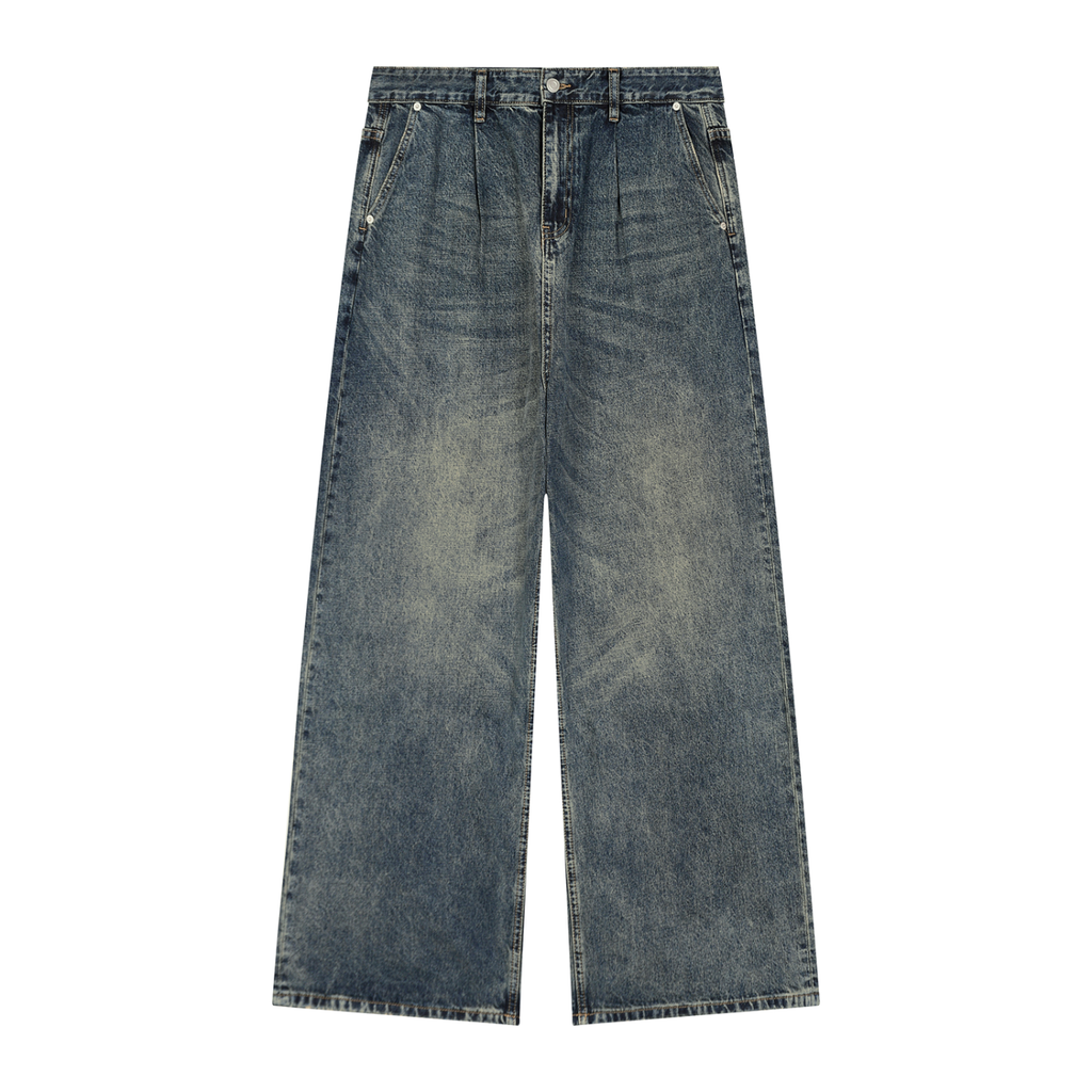 Jubilore Men's Vintage Wash Denim Jeans