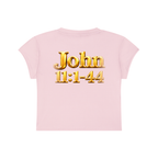 Jubiloré “Jesus Resurrects Lazarus” Women's Slim-Fit Cropped T-Shirt
