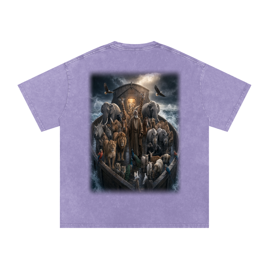 Jubilore "Noah" Snow Washed Oversized Cotton T-Shirt
