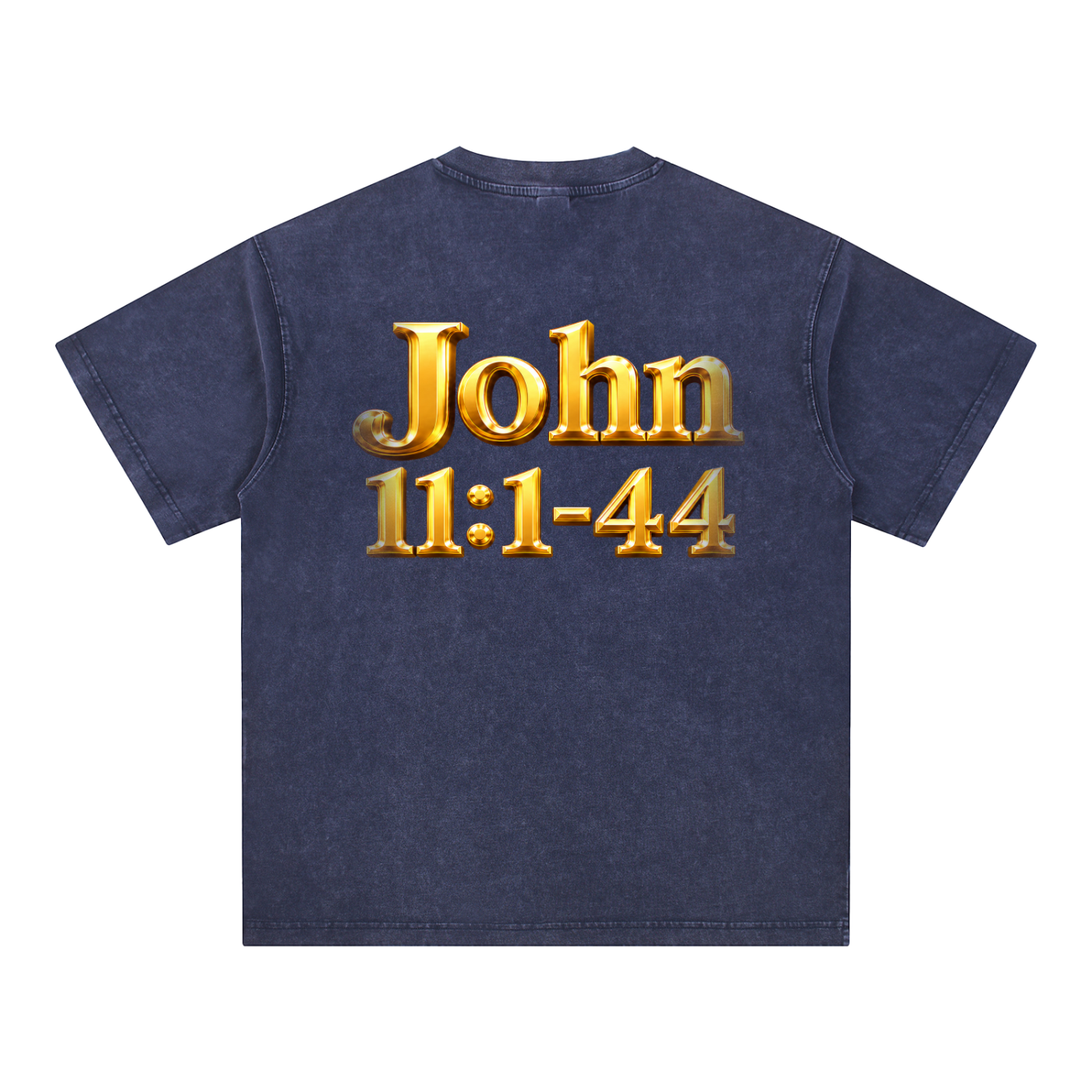 Jubiloré “Jesus Resurrects Lazarus” Snow Washed V-Neck Cotton T-Shirt