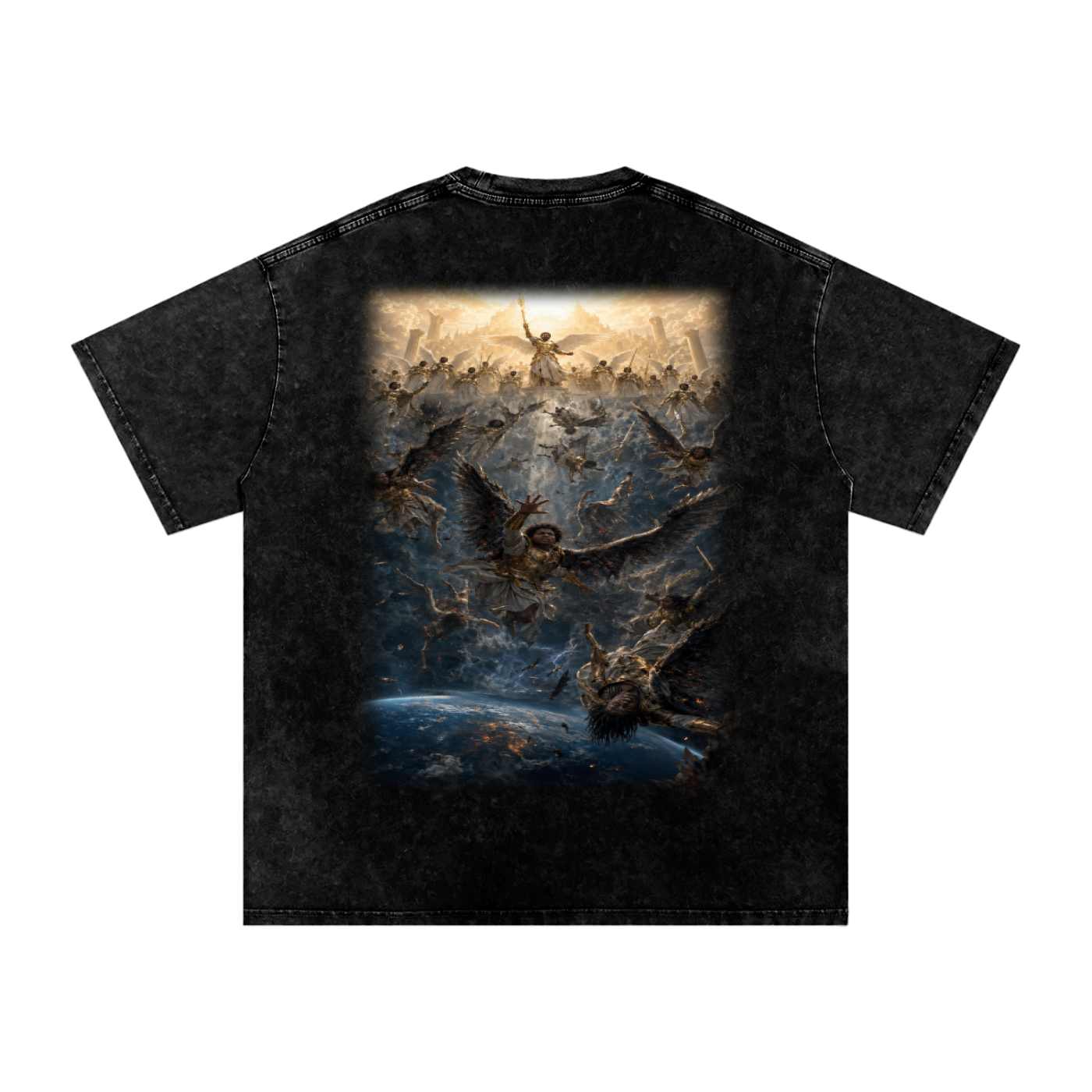 Jubilore "Three Wise Men" Snow Washed Oversized Cotton T-Shirt