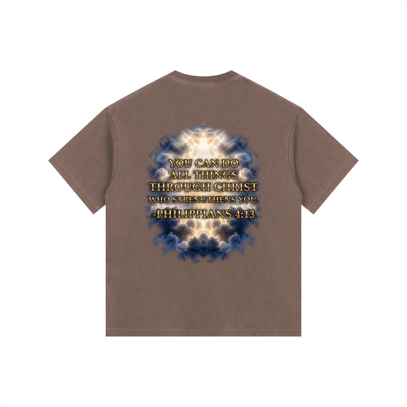 Jubilore "Christ Saves" Vintage Washed Oversized Cotton T-Shirt