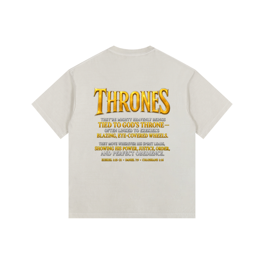 Jubilore Thrones Vintage Washed Oversized Cotton T-Shirt
