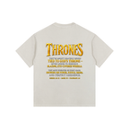 Jubilore Thrones Vintage Washed Oversized Cotton T-Shirt
