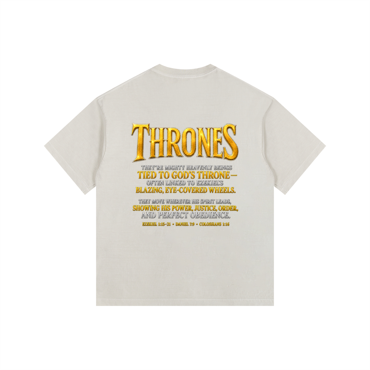 Jubilore Thrones Vintage Washed Oversized Cotton T-Shirt
