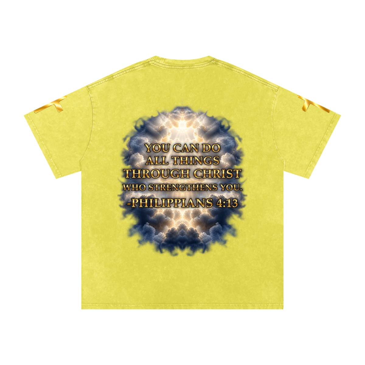 Jubilore "Christ Saves" Snow Washed Oversized Cotton T-Shirt