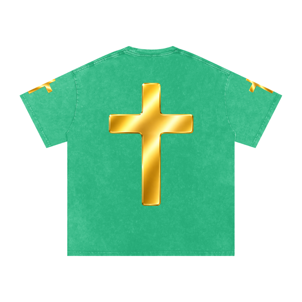 Jubilore "Jesus Is LORD" Snow Washed Oversized Cotton T-Shirt
