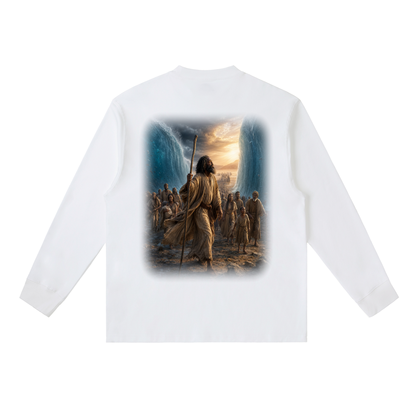 Jubilore “Moses” Essential Crewneck Long-Sleeve T-Shirt