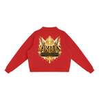 Jubiloré "Virtues" Essential Fleece Mock-Neck Crew Sweatshirt