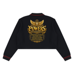 Jubiloré "Powers" Women’s Crop Collared Sweatshirt