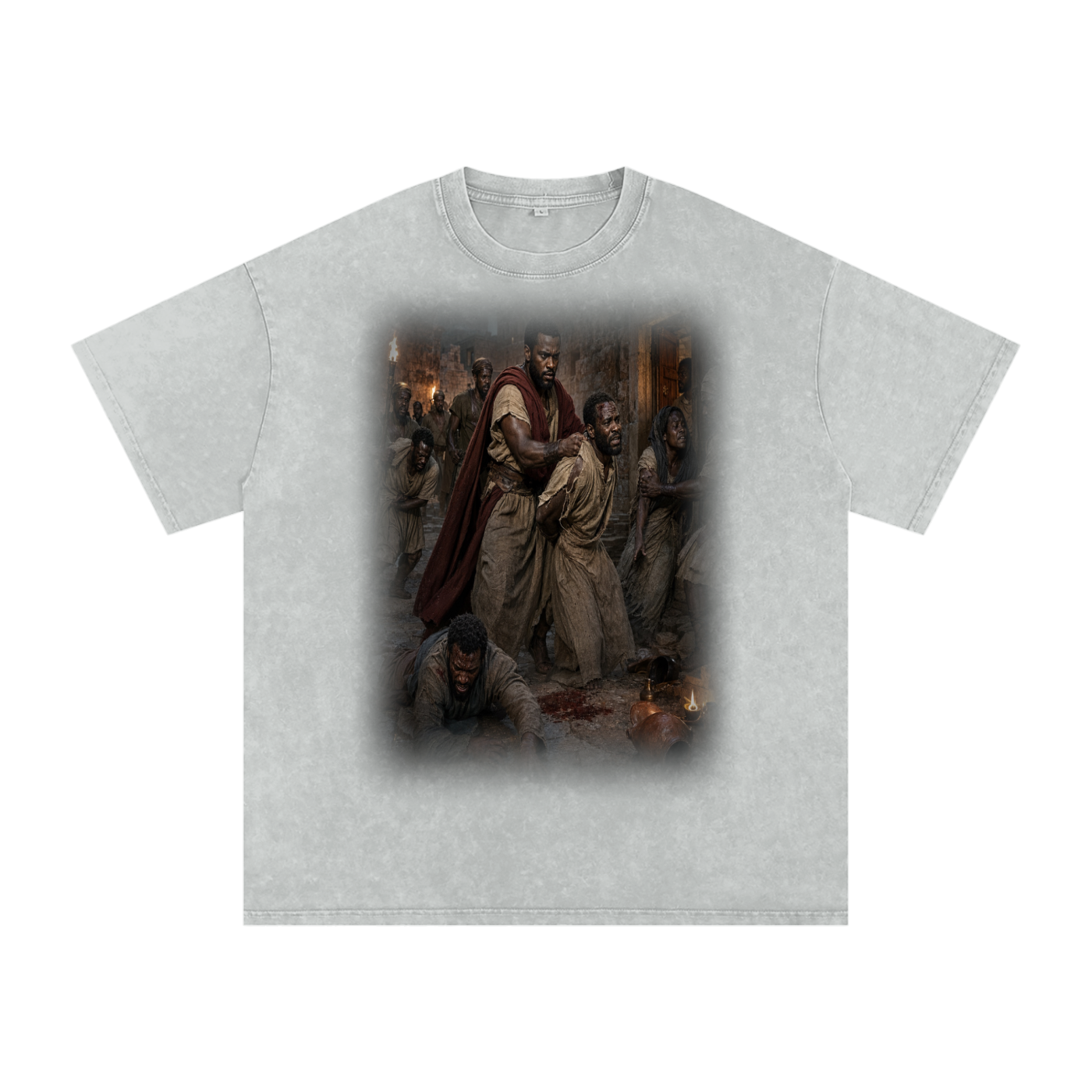 Jubilore “Paul” Snow Washed Oversized Cotton T-Shirt