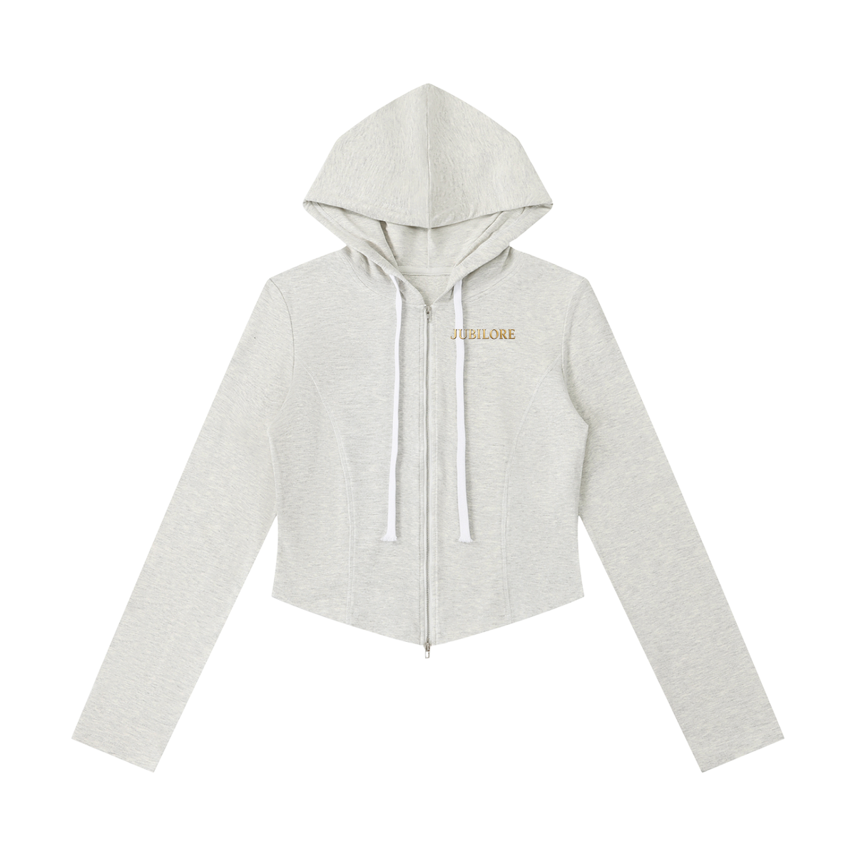 Jubiloré Women's Slim Cropped Full Zip Hoodie