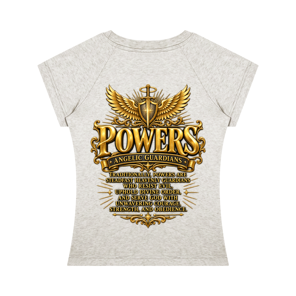 Jubiloré "Powers" Women’s Slim Raglan T-Shirt