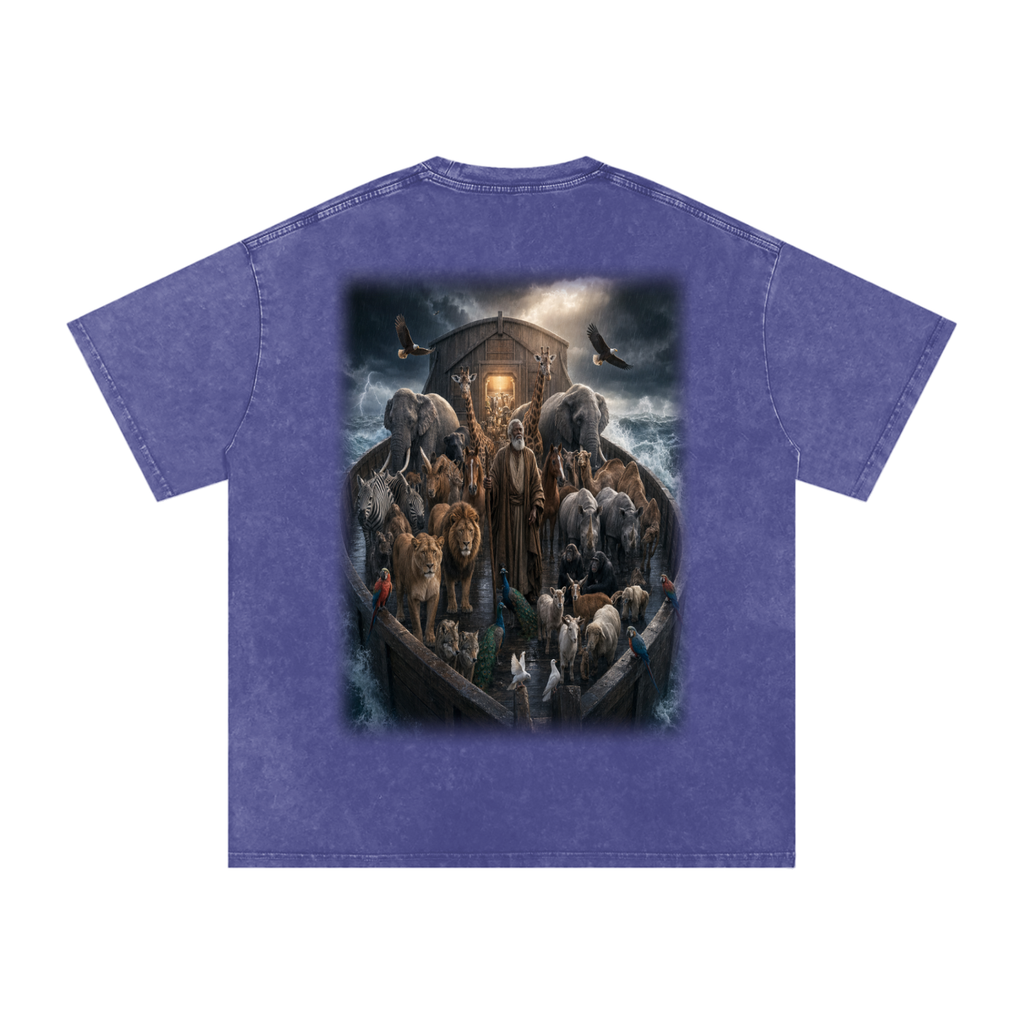 Jubilore "Noah" Snow Washed Oversized Cotton T-Shirt