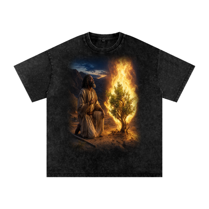 Jubilore “Moses” Snow Washed Oversized Cotton T-Shirt