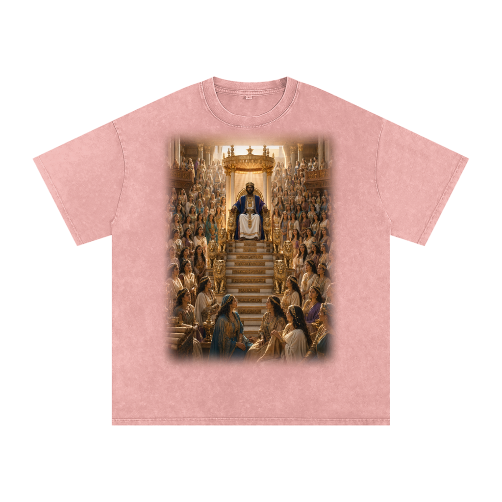 Jubilore “Solomon” Snow Washed Oversized Cotton T-Shirt