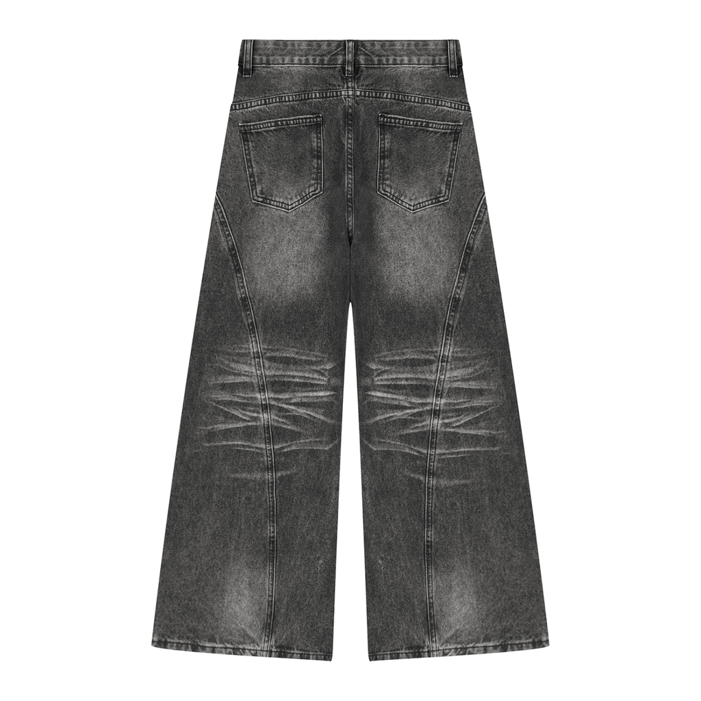 Jubiloré Women’s Vintage Wash Wide Leg Denim Jeans