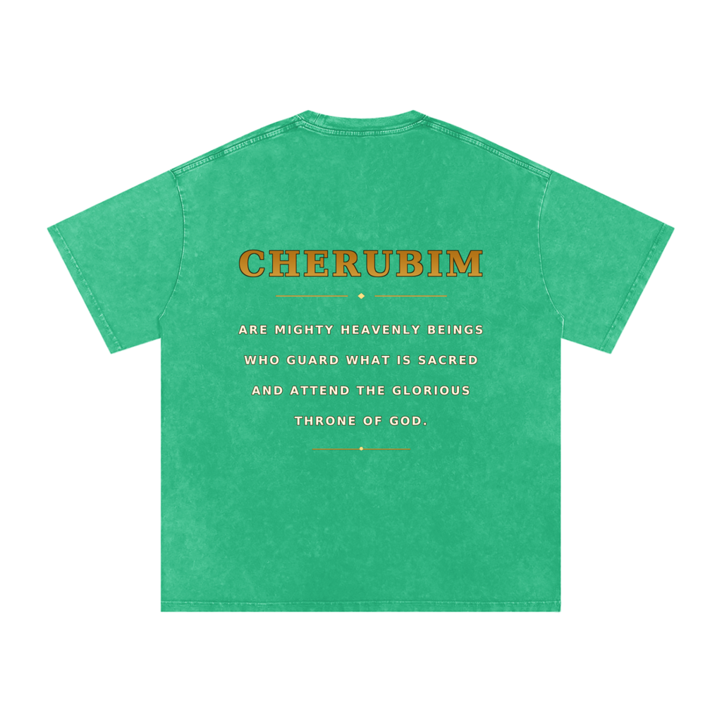 Jubilore Cherubim Snow Washed Oversized Cotton T-Shirt