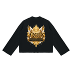Jubilore "Virtues" Unisex Mock Neck Raw Edge Boxy Sweatshirt
