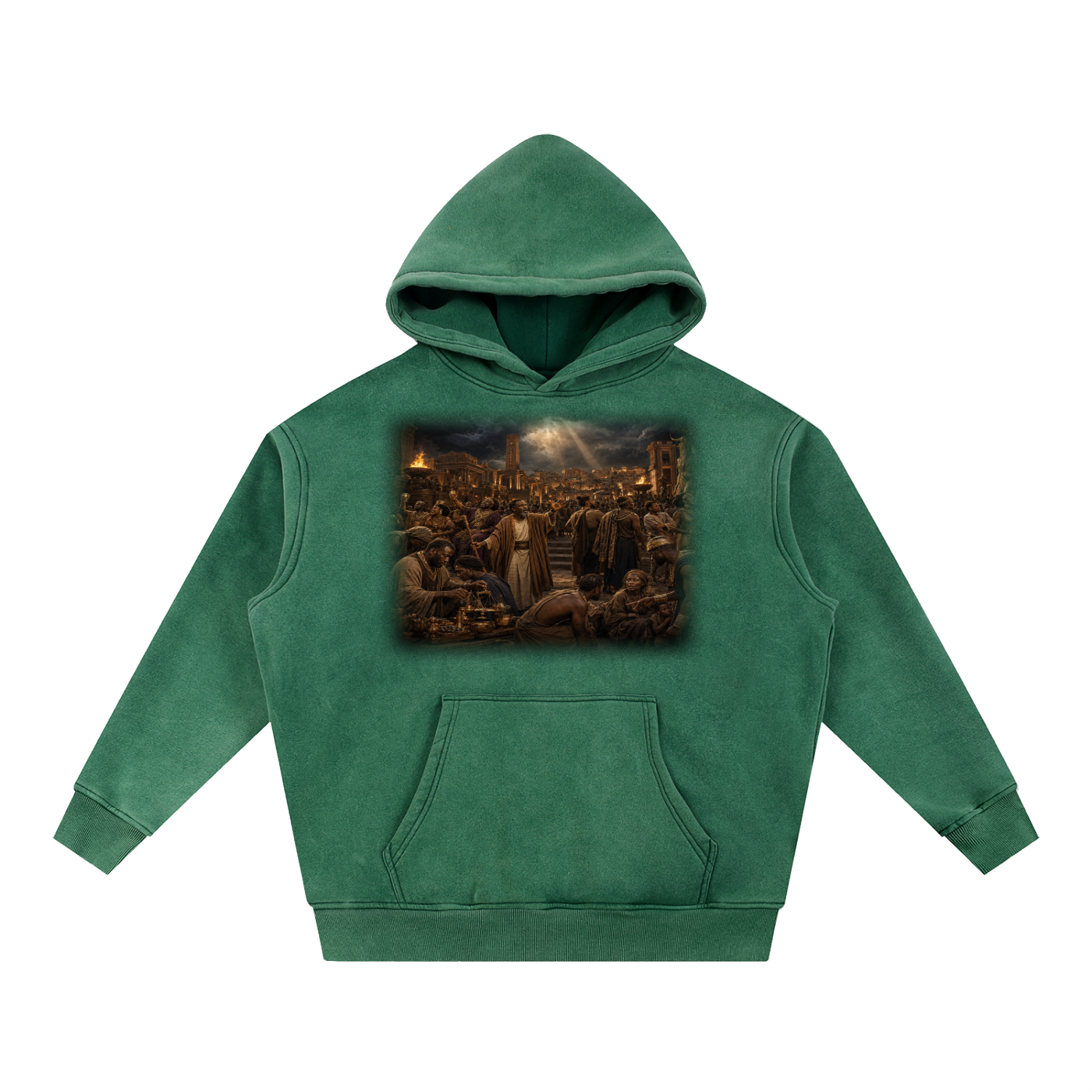 Jubilore "Sodom & Gomorroh" Snow Wash Fleece Oversize Hoodie