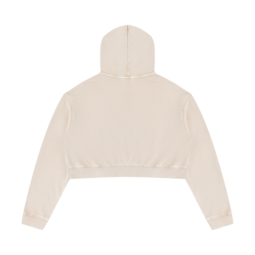 Jubiloré "JIG" Women’s Mineral Washed Crop Hoodie