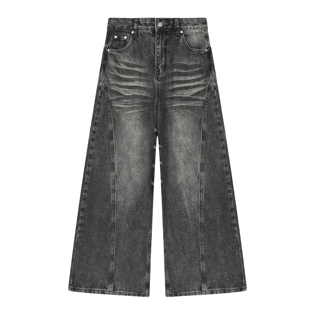 Jubiloré Women’s Vintage Wash Wide Leg Denim Jeans