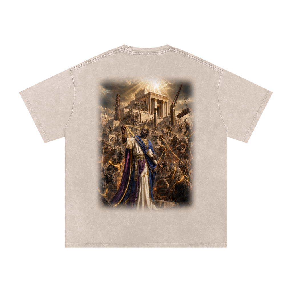 Jubilore “Solomon” Snow Washed Oversized Cotton T-Shirt