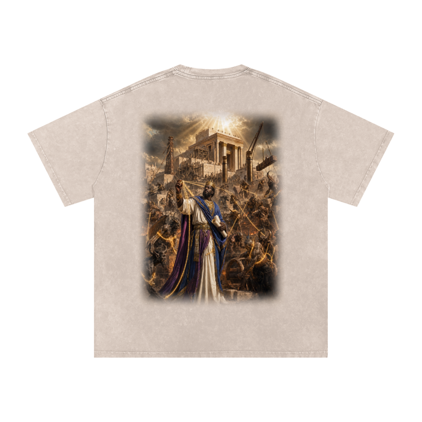 Jubilore “Solomon” Snow Washed Oversized Cotton T-Shirt