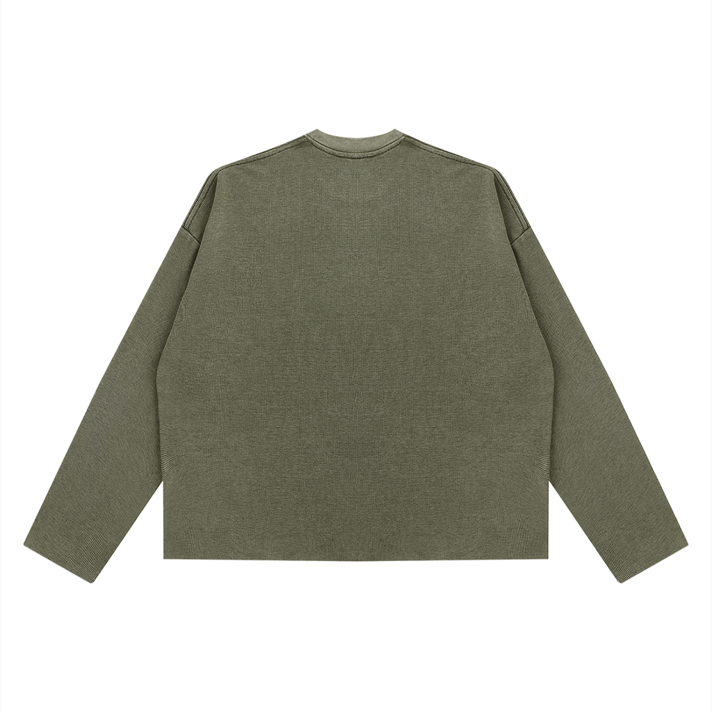 Jubilore "NAE" Unisex Vintage Wash Boxy  Waffle Raw Edge T-Shirt