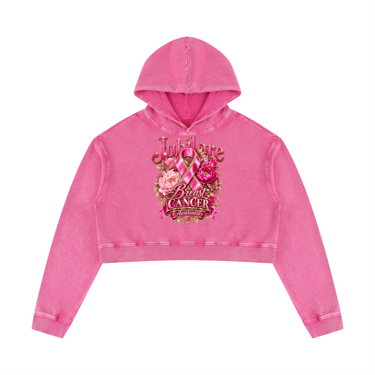 Jubiloré "BCA" Women’s Mineral Washed Crop Hoodie