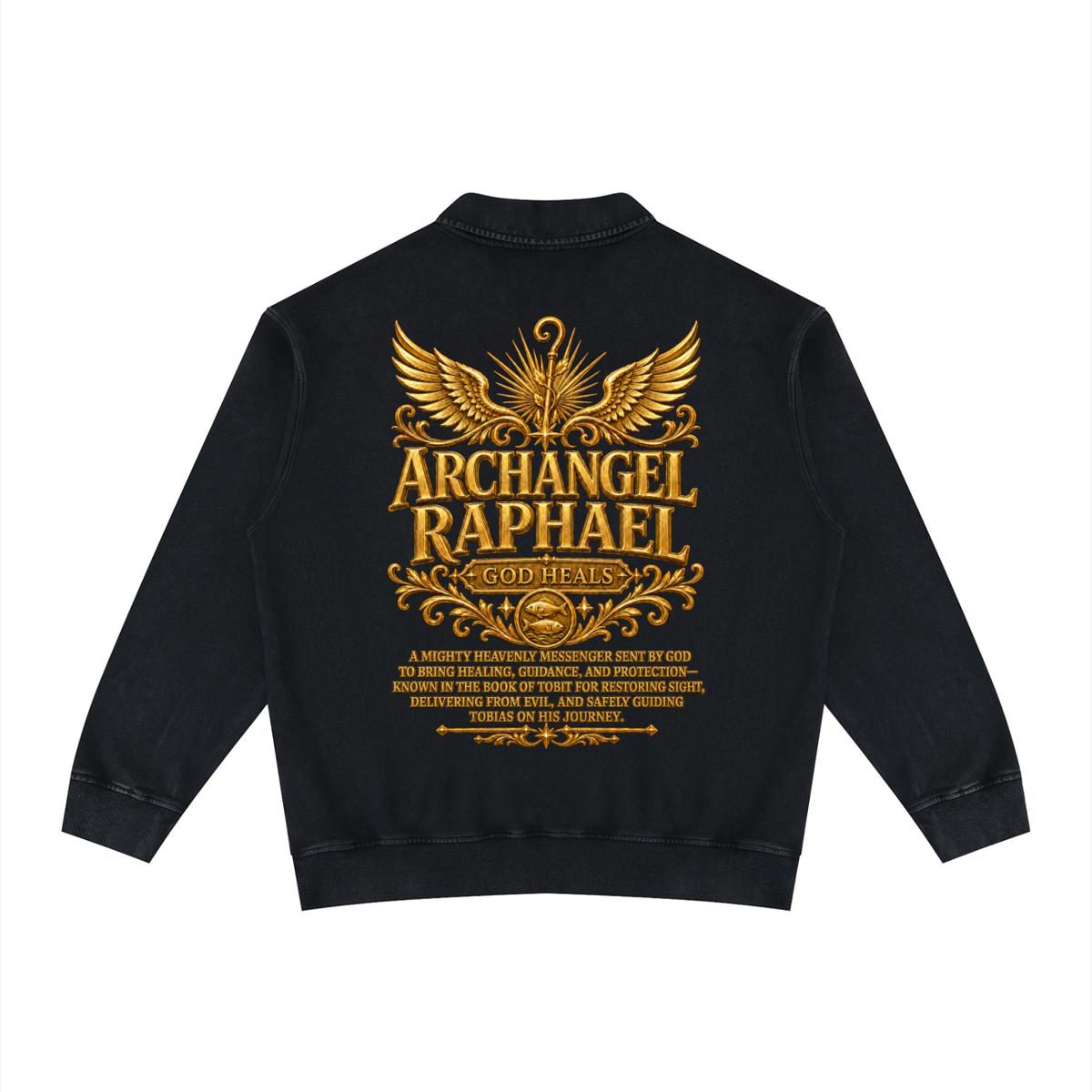 Jubilore "Raphael" Unisex Vintage Wash Collared Sweatshirt