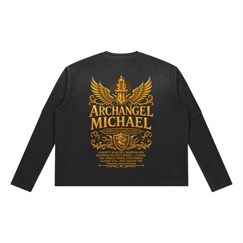 Jubilore "Michael" Unisex Vintage Wash Layered T-Shirt