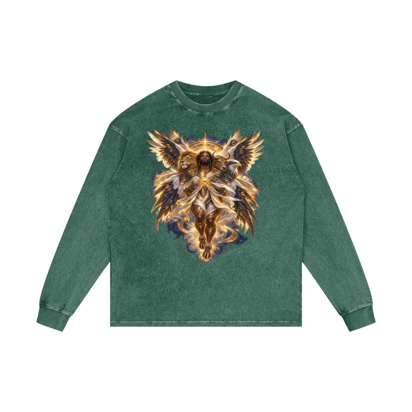 Jubilore Cherubim Acid Wash Oversize Long Sleeve T-Shirt