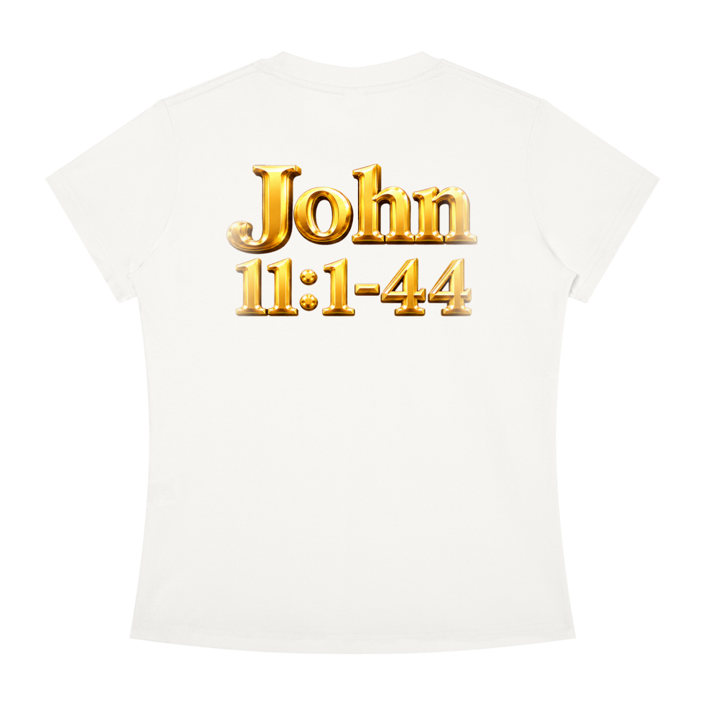 Jubiloré “Jesus Resurrects Lazarus” Women's Slim Fit Crewneck T-Shirt