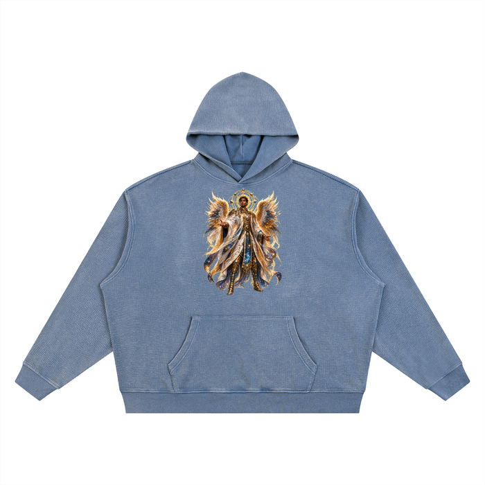 Jubilore "Principalities" Unisex Vintage Wash Waffle Boxy Hoodie
