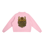 Jubiloré "Dominions" Essential Fleece Mock-Neck Crew Sweatshirt