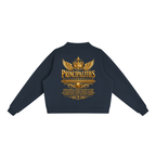 Jubiloré "Principalities" Essential Fleece Mock-Neck Crew Sweatshirt